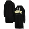 GAMEDAY COUTURE GAMEDAY COUTURE BLACK IOWA HAWKEYES TAKE A KNEE RAGLAN HOODED SWEATSHIRT DRESS