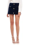 English Factory Claire Boucle Mini Skirt In Blue