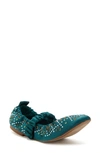 Katy Perry Women's The Jammy Scrunch Square Toe Flats In Serene Green