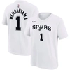 Nike Big Boys  Victor Wembanyama White San Antonio Spurs Name And Number Association T-shirt In White