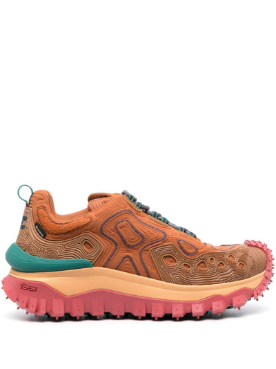 Moncler X Salehe Bembury Trailgrip Grain Trainers In Orange