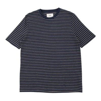 Folk Textured Stripe T-shirt In Blue