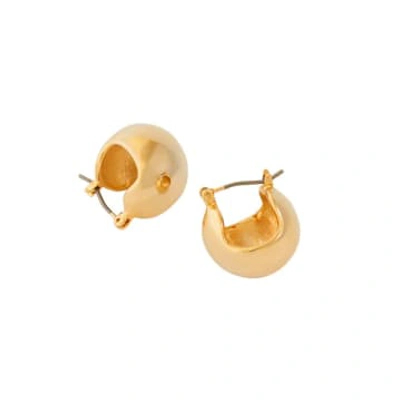 Tuskcollection Huggie Ball Earrings Gold