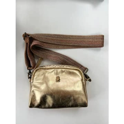 Sous Les Pavés Peps Gold Leather Bag