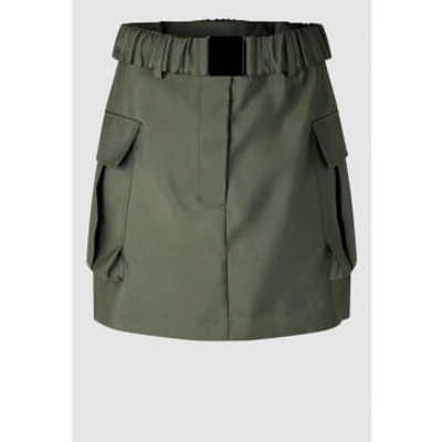 Second Female Elegance Pocket Skirt In Green