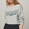 Hartford Teasy Heather Grey Velvet Sweatshirt In Grey