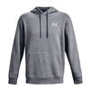 UNDER ARMOUR MAGLIA ESSENTIAL FLEECE HOODIE UOMO PITCH GRAY MEDIUM HEATHER/WHITE