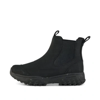 Woden Magda Rubber Track Boots In Black