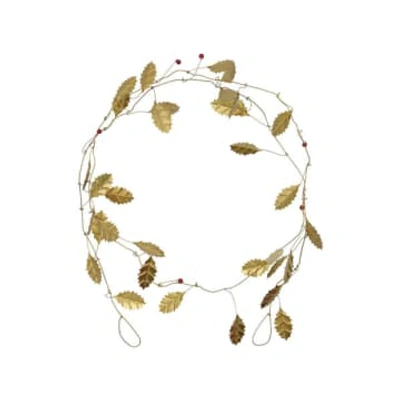 HOUSE DOCTOR GOLDEN HOLLY LEAF GARLAND 
