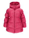 Monnalisa Polyester Down Jacket In Fuchsia