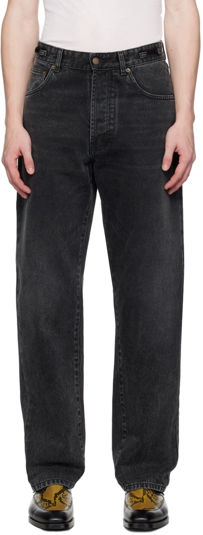 Darkpark Black Mark Jeans In Used Black W102