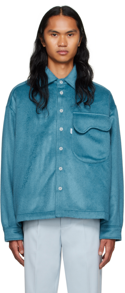 Bonsai Blue Brushed Jacket In Ocean Depths