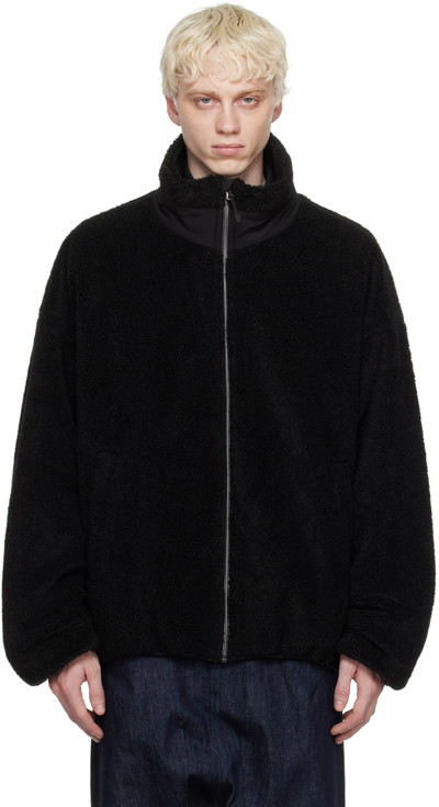 Fumito Ganryu Black 2-way Boa Jacket