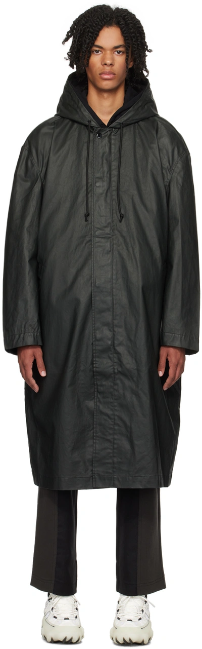 Diesel J-coat Giacca Coted Black Twill Hooded Coat - J Coat In Nero
