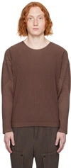 ISSEY MIYAKE BROWN MONTHLY COLOR SEPTEMBER LONG SLEEVE T-SHIRT