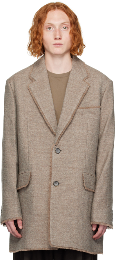 Mark Kenly Domino Tan Studio Gray Johan Blazer In Warm Grey