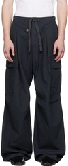 Darkpark Pantalone Cargo Joseph In Cotone Nero Uomo In Black