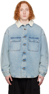 Darkpark Light Blue Denim Warren Over Shirt Jacket In Lighwashdroplet W058