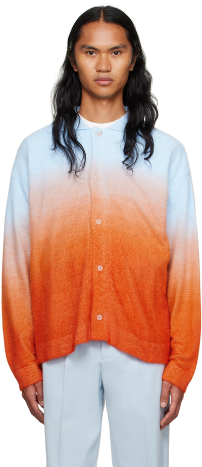 BONSAI BLUE & ORANGE FLUFFY SHIRT