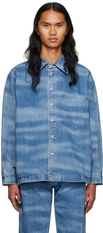 Bonsai Blue Salty Denim Shirt In Blue Blue