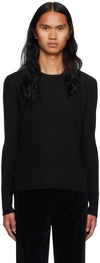 Sapio Ribbed-knit Sweater In Black