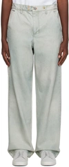 Objects Iv Life Obj._001_303_01_0422 Relaxed-fit Wide-leg Jeans In Green Patina