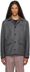 Ps By Paul Smith Gray Flap Pocket Jacket In 72 Greys