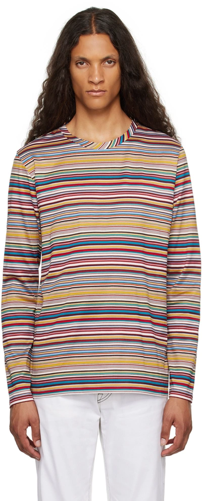 Paul Smith Striped Long-sleeve T-shirt In Multicolour