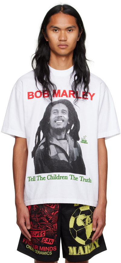 Online Ceramics Bob Marley Tell The Children T-shirt In White