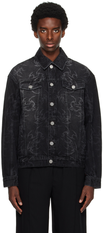 Han Kjobenhavn Black Printed Denim Jacket