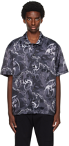 Han Kjobenhavn Purple Thunder Short-sleeve Shirt In Camo