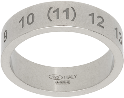 Maison Margiela Silver Numerical Ring In 951 Silver