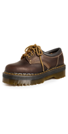 Dr. Martens' 8053 Crazy Horse Leather Platform Casual Shoes In Dark Brown Crazy Horse