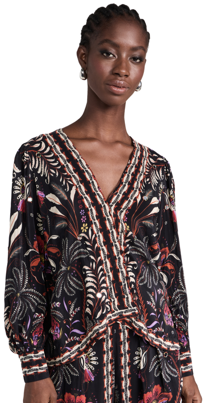Farm Rio Classic Garden Top In Black | ModeSens