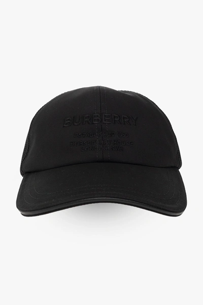 Burberry Logo-embroidered Cotton-twill And Mesh Baseball Cap In New