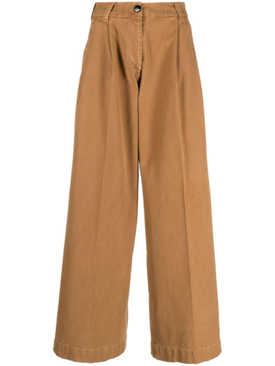 GABRIELE PASINI WIDE LEG COTTON TROUSERS