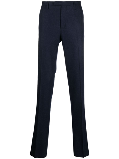 Boglioli Virgin-wool Tailored Trousers In Blue