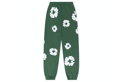 Pre-owned Denim Tears The Cotton Wreath Sweatpants Green