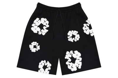 Pre-owned Denim Tears The Cotton Wreath Shorts Black