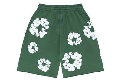 Pre-owned Denim Tears The Cotton Wreath Shorts Green