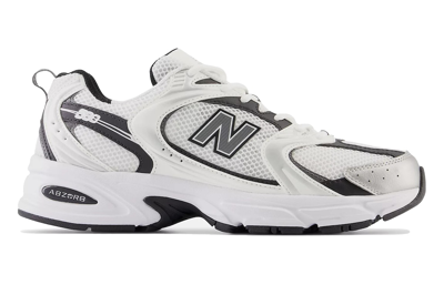 Pre-owned New Balance 530 White Silver Metallic Black In White/silver Metallic/black