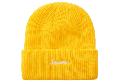 Pre-owned Supreme Loose Gauge Beanie Yellow