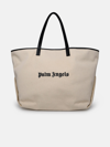 PALM ANGELS IVORY COTTON TOTE BAG