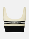 PALM ANGELS 'RACING' IVORY WOOL TOP