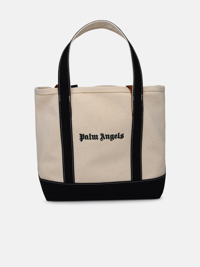 Palm Angels Shopping Logo Canvas In White