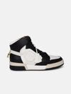 BUSCEMI 'AIR JON' BLACK AND WHITE LEATHER SNEAKERS