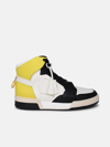 BUSCEMI 'AIR JON' WHITE AND YELLOW LEATHER SNEAKERS