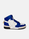 BUSCEMI 'AIR JON' WHITE AND BLUE LEATHER SNEAKERS