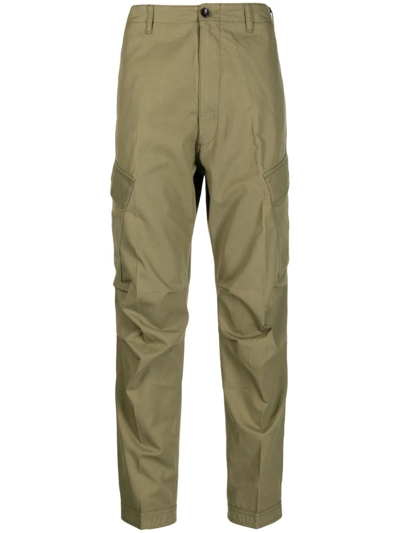 Tom Ford Straight-leg Cotton Trousers In Green