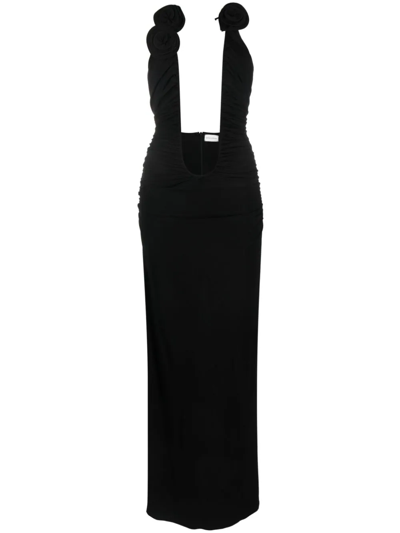 Magda Butrym U-wire Cutout Jersey Long Dress In Black